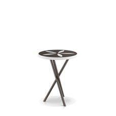 Sand Dollar Side Table 18" Tex Gray - Charcoal and White Duraboard